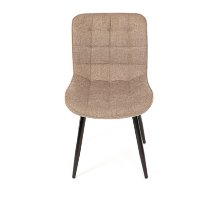 Moderní jídelní židle Autronic Židle jídelní, hnědá látka, černé kovové nohy (HC-462 CRM2) (24)