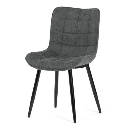 Moderní jídelní židle Autronic Židle jídelní, šedá látka, černé kovové nohy (HC-462 GREY2)