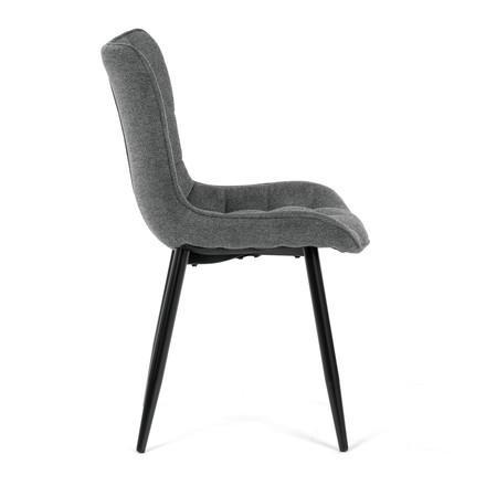 Moderní jídelní židle Autronic Židle jídelní, šedá látka, černé kovové nohy (HC-462 GREY2) (10)
