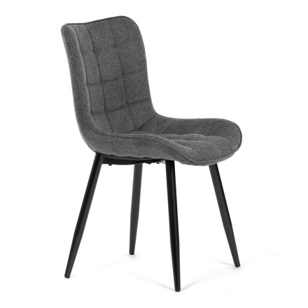 Moderní jídelní židle Autronic Židle jídelní, šedá látka, černé kovové nohy (HC-462 GREY2) (11)