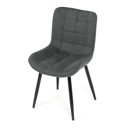 Moderní jídelní židle Autronic Židle jídelní, šedá látka, černé kovové nohy (HC-462 GREY2) (13)