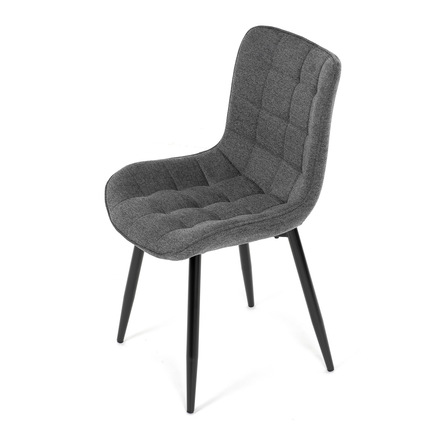 Moderní jídelní židle Autronic Židle jídelní, šedá látka, černé kovové nohy (HC-462 GREY2) (14)