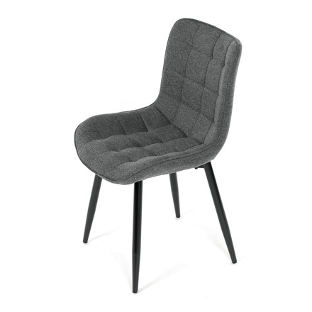 Moderní jídelní židle Autronic Židle jídelní, šedá látka, černé kovové nohy (HC-462 GREY2) (14)