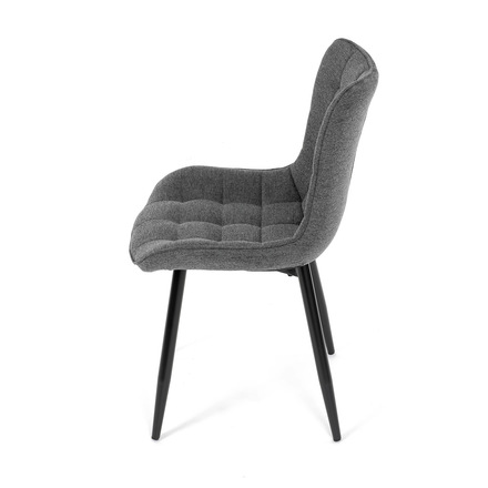 Moderní jídelní židle Autronic Židle jídelní, šedá látka, černé kovové nohy (HC-462 GREY2) (15)