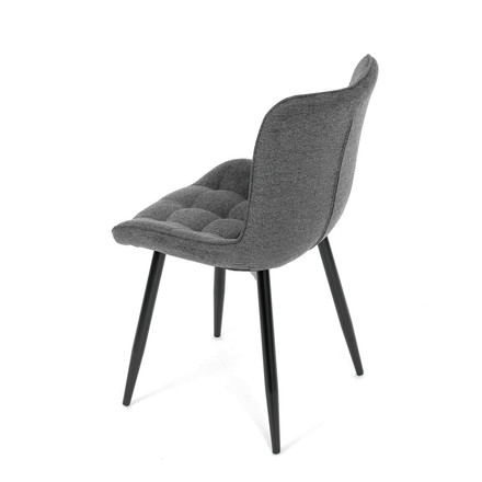 Moderní jídelní židle Autronic Židle jídelní, šedá látka, černé kovové nohy (HC-462 GREY2) (16)