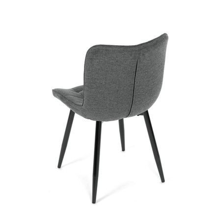 Moderní jídelní židle Autronic Židle jídelní, šedá látka, černé kovové nohy (HC-462 GREY2) (17)