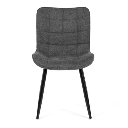 Moderní jídelní židle Autronic Židle jídelní, šedá látka, černé kovové nohy (HC-462 GREY2) (1)