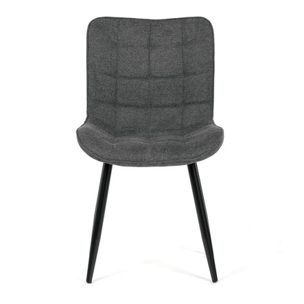 Moderní jídelní židle Autronic Židle jídelní, šedá látka, černé kovové nohy (HC-462 GREY2) (1)