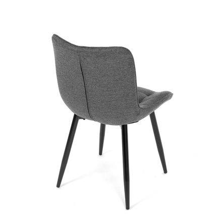Moderní jídelní židle Autronic Židle jídelní, šedá látka, černé kovové nohy (HC-462 GREY2) (19)