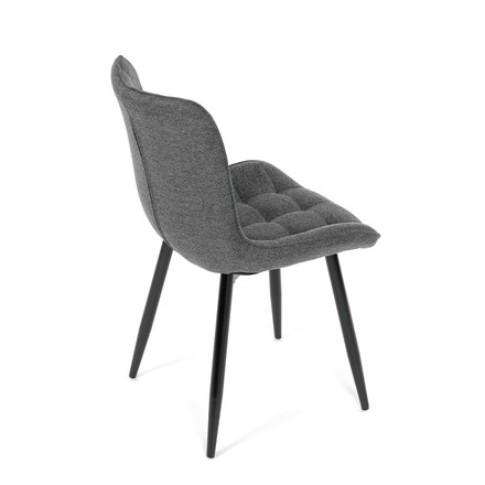 Moderní jídelní židle Autronic Židle jídelní, šedá látka, černé kovové nohy (HC-462 GREY2) (20)