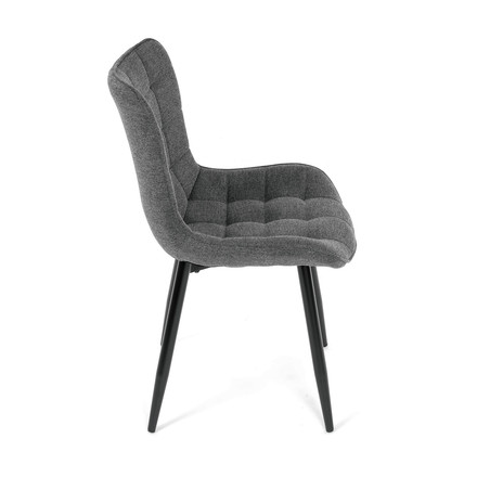 Moderní jídelní židle Autronic Židle jídelní, šedá látka, černé kovové nohy (HC-462 GREY2) (21)