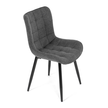 Moderní jídelní židle Autronic Židle jídelní, šedá látka, černé kovové nohy (HC-462 GREY2) (22)