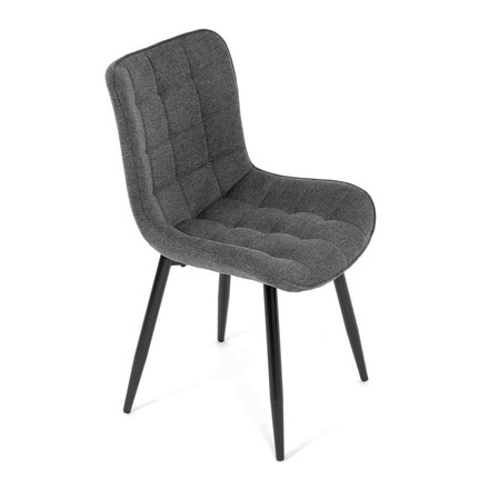 Moderní jídelní židle Autronic Židle jídelní, šedá látka, černé kovové nohy (HC-462 GREY2) (22)
