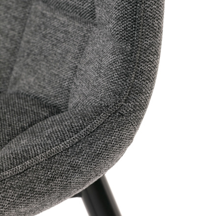 Moderní jídelní židle Autronic Židle jídelní, šedá látka, černé kovové nohy (HC-462 GREY2) (28)