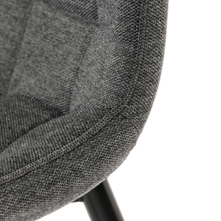 Moderní jídelní židle Autronic Židle jídelní, šedá látka, černé kovové nohy (HC-462 GREY2) (28)