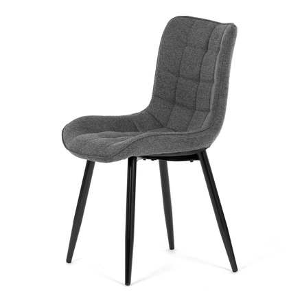 Moderní jídelní židle Autronic Židle jídelní, šedá látka, černé kovové nohy (HC-462 GREY2) (3)