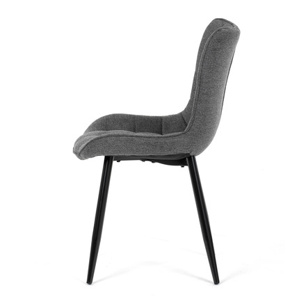Moderní jídelní židle Autronic Židle jídelní, šedá látka, černé kovové nohy (HC-462 GREY2) (4)