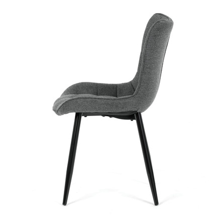 Moderní jídelní židle Autronic Židle jídelní, šedá látka, černé kovové nohy (HC-462 GREY2) (4)