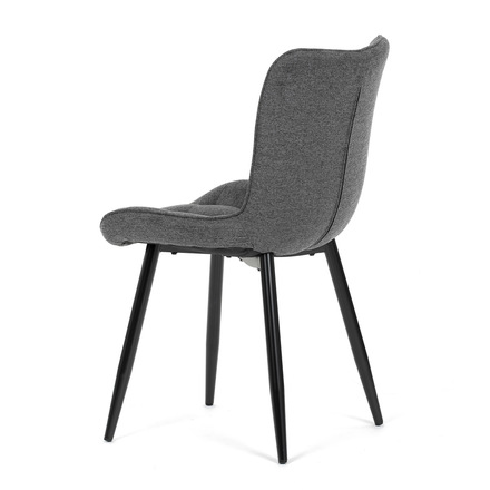 Moderní jídelní židle Autronic Židle jídelní, šedá látka, černé kovové nohy (HC-462 GREY2) (5)