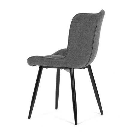 Moderní jídelní židle Autronic Židle jídelní, šedá látka, černé kovové nohy (HC-462 GREY2) (5)