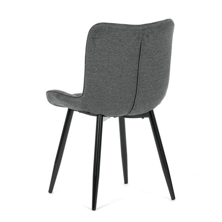 Moderní jídelní židle Autronic Židle jídelní, šedá látka, černé kovové nohy (HC-462 GREY2) (6)