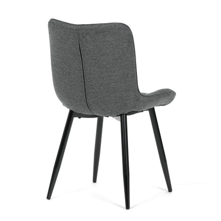 Moderní jídelní židle Autronic Židle jídelní, šedá látka, černé kovové nohy (HC-462 GREY2) (8)
