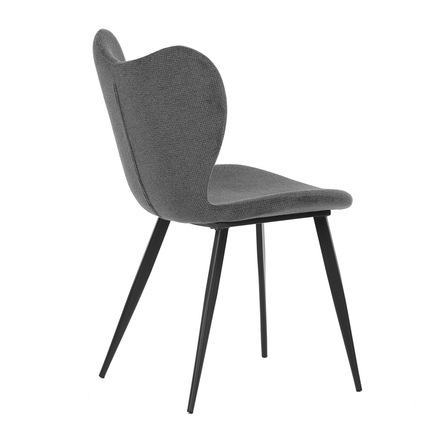 Moderní jídelní židle Autronic Židle jídelní, šedá látka, černá kovová podnož (DCL-1031 GREY2) (9)