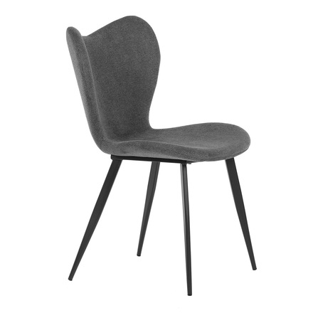 Moderní jídelní židle Autronic Židle jídelní, šedá látka, černá kovová podnož (DCL-1031 GREY2) (11)