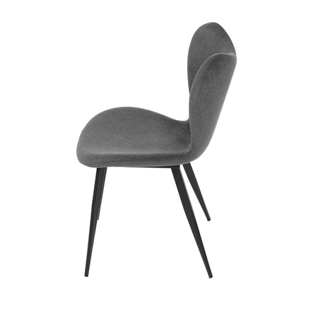Moderní jídelní židle Autronic Židle jídelní, šedá látka, černá kovová podnož (DCL-1031 GREY2) (15)