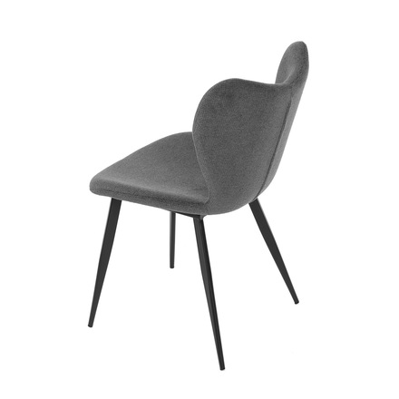 Moderní jídelní židle Autronic Židle jídelní, šedá látka, černá kovová podnož (DCL-1031 GREY2) (16)