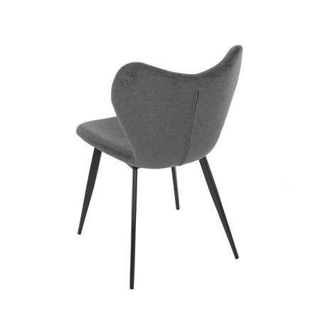 Moderní jídelní židle Autronic Židle jídelní, šedá látka, černá kovová podnož (DCL-1031 GREY2) (17)