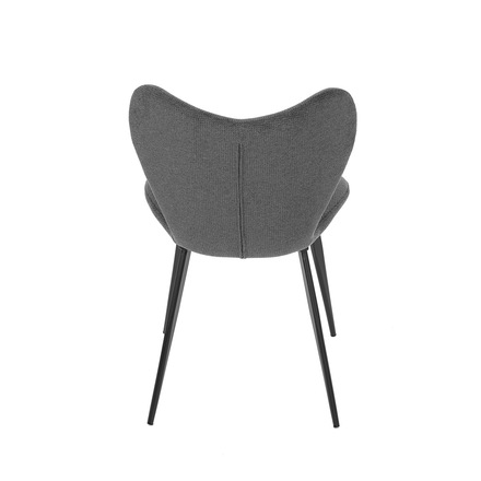Moderní jídelní židle Autronic Židle jídelní, šedá látka, černá kovová podnož (DCL-1031 GREY2) (18)