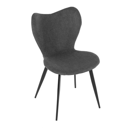 Moderní jídelní židle Autronic Židle jídelní, šedá látka, černá kovová podnož (DCL-1031 GREY2) (23)
