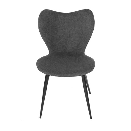 Moderní jídelní židle Autronic Židle jídelní, šedá látka, černá kovová podnož (DCL-1031 GREY2) (24)