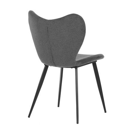 Moderní jídelní židle Autronic Židle jídelní, šedá látka, černá kovová podnož (DCL-1031 GREY2) (8)