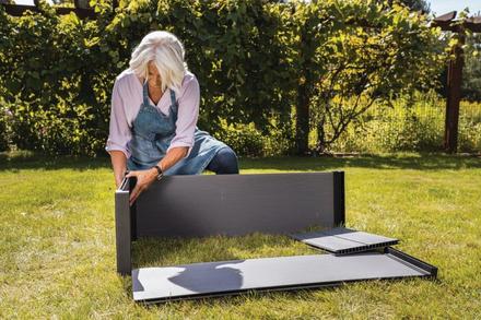 Vyvýšený záhon Keter Maple through grafitový (2)