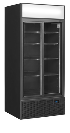Chladicí skříň prosklené dveře Tefcold FSC 891 S Black