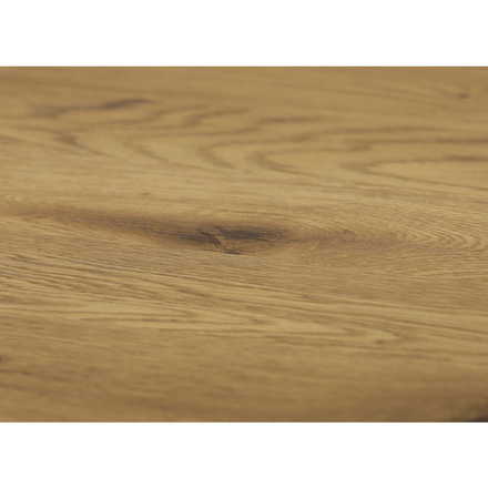 Moderní jídelní stůl Autronic Jídelní stůl 160x90x76 cm, deska s dekorem dub, černá kovová podstava (AT-3018 OAK) (8)