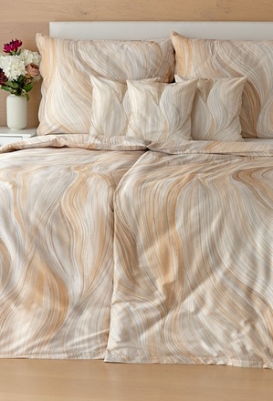 Ložní povlečení Matějovský Infinitum Beige bavlněný satén 140/200+70/90 (2)