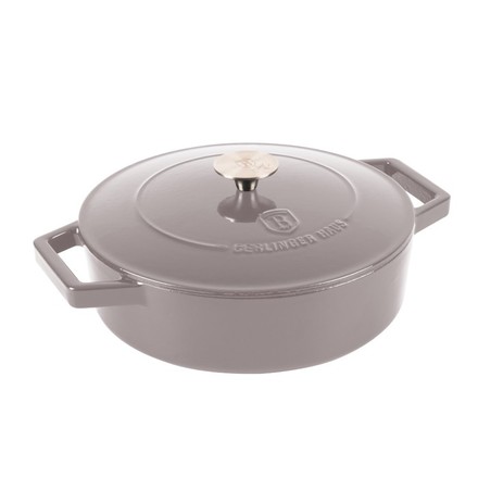 Kastrol litinový Berlingerhaus BH-6527 s poklicí 26 cm Taupe Collection