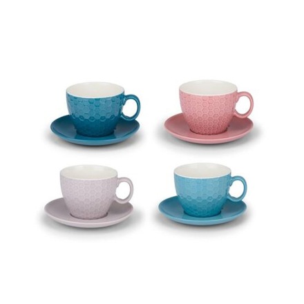 Šálky a podšálky Edco ED-224852svmo ALPINA sada 8ks světlemodrá (3)