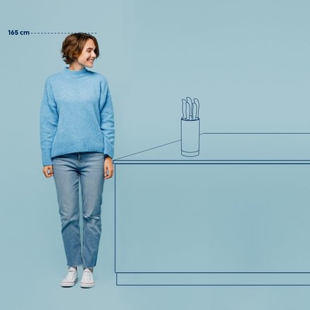 Sada nožů Kela KL-11283 ve stojanu Acida bambus černý 24,5cm 13,0cm (4)