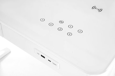 Psací stůl Halmar B52 s funkcí nastavení výšky, bílá (2p=1szt) (2 Karton) (6)