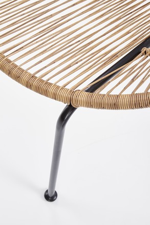 Zahradní křeslo Halmar BARI rattan přírodní / černá (1p=1szt) (7)