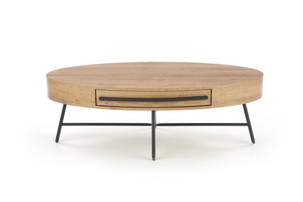 Konferenční stolek Halmar CAROLINA dub zlatá/černá (1p=1szt) (3)