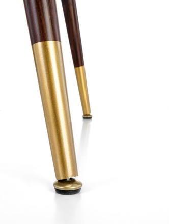 Moderní jídelní stůl Halmar DOMENICO deska - ořech, nohy - ořech / zlatá (2p=1szt) (2 Karton) (7)