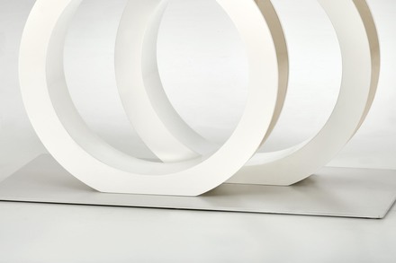 Moderní jídelní stůl Halmar GALARDO rozkládací, bílá / zlatá (3p=1szt) (3 karton) (9)