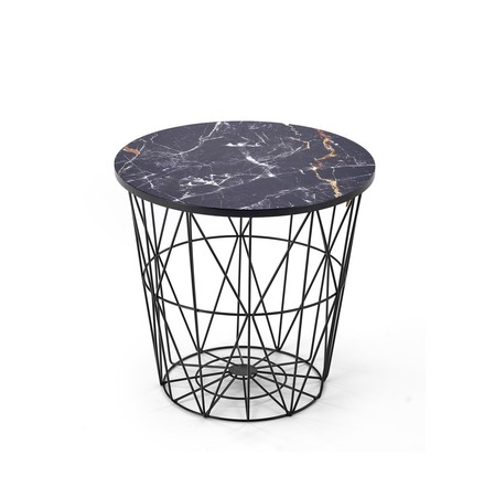 Konferenční stolek Halmar HARISSA_B rám - černá, deska - černá mramor (2p=8szt) (4)