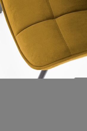 Moderní jídelní židle Halmar K332 nohy - černá, sedák - hořčicová (1p=2szt) (5)