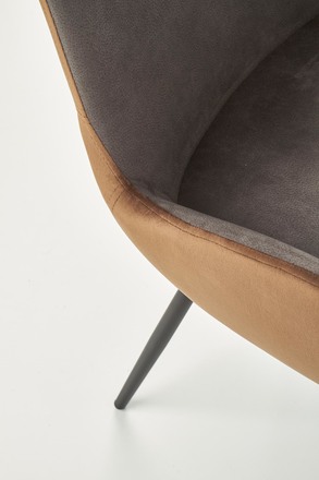 Moderní jídelní židle Halmar K392 šedá / hnědá (2p=4szt) (2 Karton) (8)